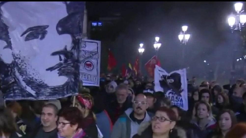 Imagen de la manifestación antifranquista en Madrid