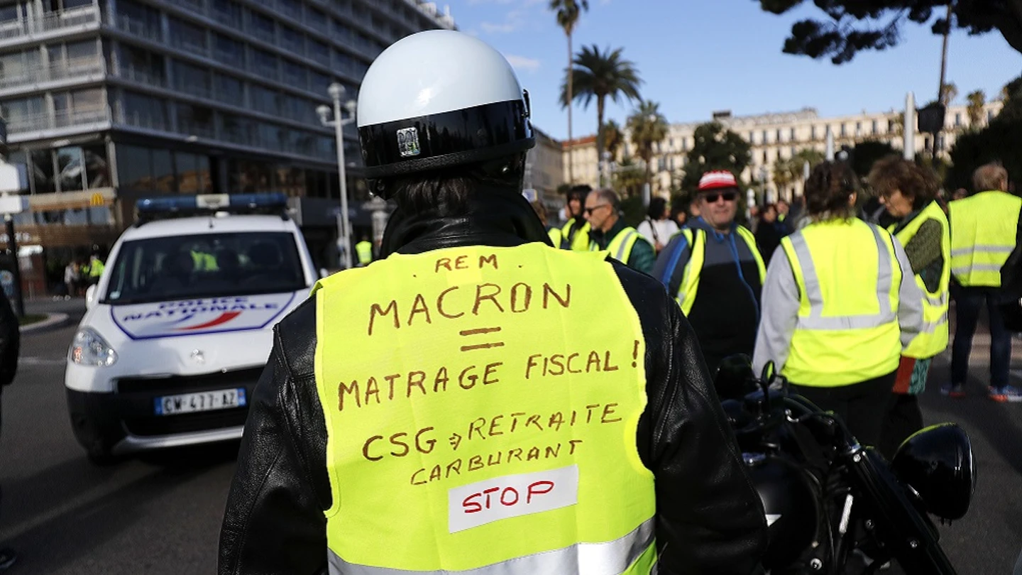 Imagen de las protestas en Francia contra la subida del combustible Imagen de las protestas en Francia contra la subida del combustible