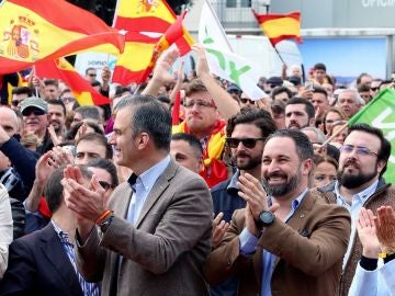 Santiago Abascal en un acto electoral de Vox en Málaga Santiago Abascal en un acto electoral de Vox en Málaga
