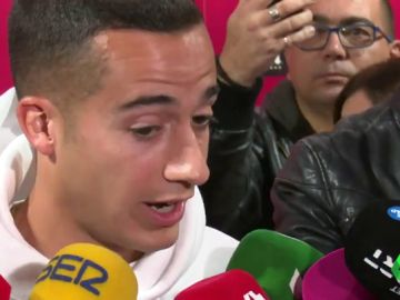 Lucas Vázquez, en zona mixta. Lucas Vázquez, en zona mixta.