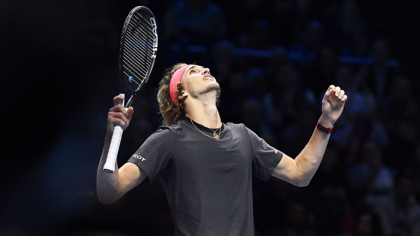 El tenista alem&aacute;n Zverev celebra su triunfo