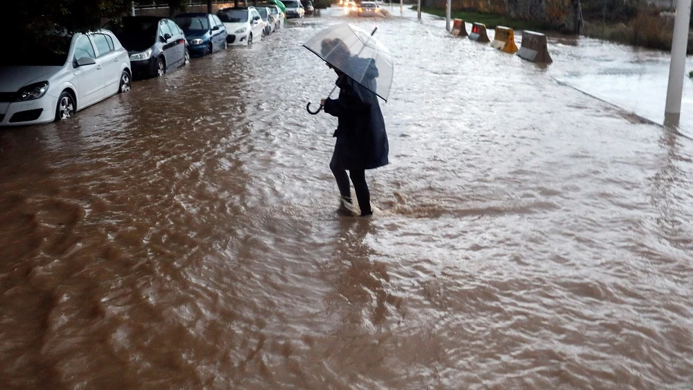 Imagen del temporal en Valencia