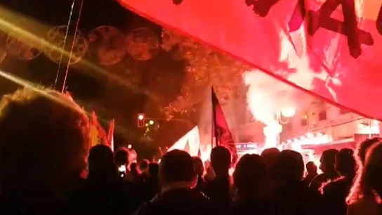 Concentración a favor de Franco en el centro de Madrid Concentración a favor de Franco en el centro de Madrid