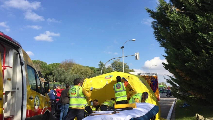 Reanimación de un menor tras ser atropellado en Madrid