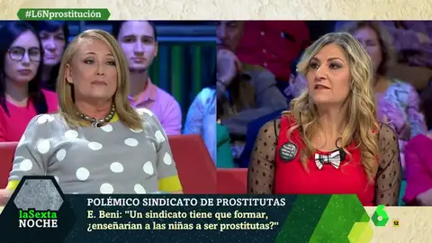 Duro cara a cara entre Elisa Beni y la líder del sindicato de prostitutas OTRAS: "Que te penetren 10 tíos por todos los agujeros todos los días no es un trabajo" Duro cara a cara entre Elisa Beni y la líder del sindicato de prostitutas OTRAS: "Que te penetren 10 tíos por todos los agujeros todos los días no es un trabajo"