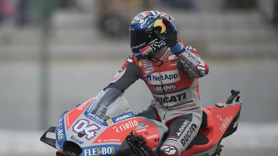 Dovizioso celebra una victoria Dovizioso celebra una victoria