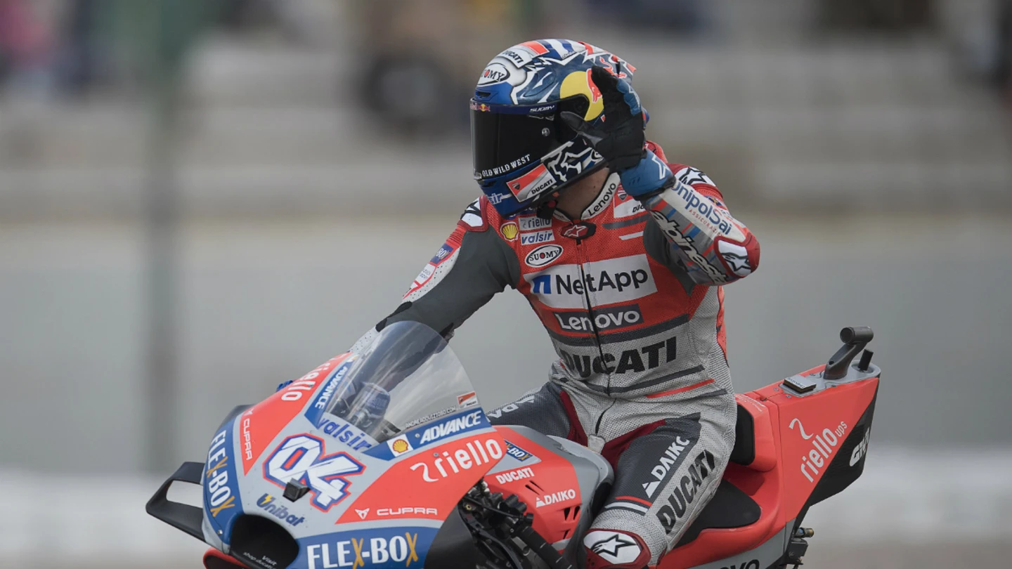 Dovizioso celebra una victoria Dovizioso celebra una victoria
