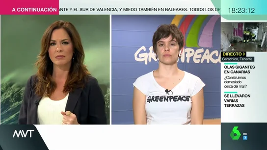 Paloma Nuche (Greenpeace): "El ejemplo del edificio de Tenerife no es único, hay muchos a lo largo de la costa española y puede volver a ocurrir" Paloma Nuche (Greenpeace): "El ejemplo del edificio de Tenerife no es único, hay muchos a lo largo de la costa española y puede volver a ocurrir"