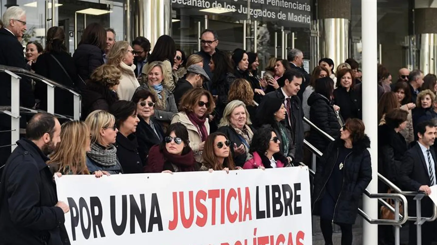 Vista de la concentración de los trabajadores de Justicia Vista de la concentración de los trabajadores de Justicia
