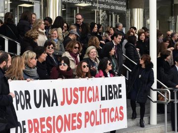 Vista de la concentración de los trabajadores de Justicia Vista de la concentración de los trabajadores de Justicia