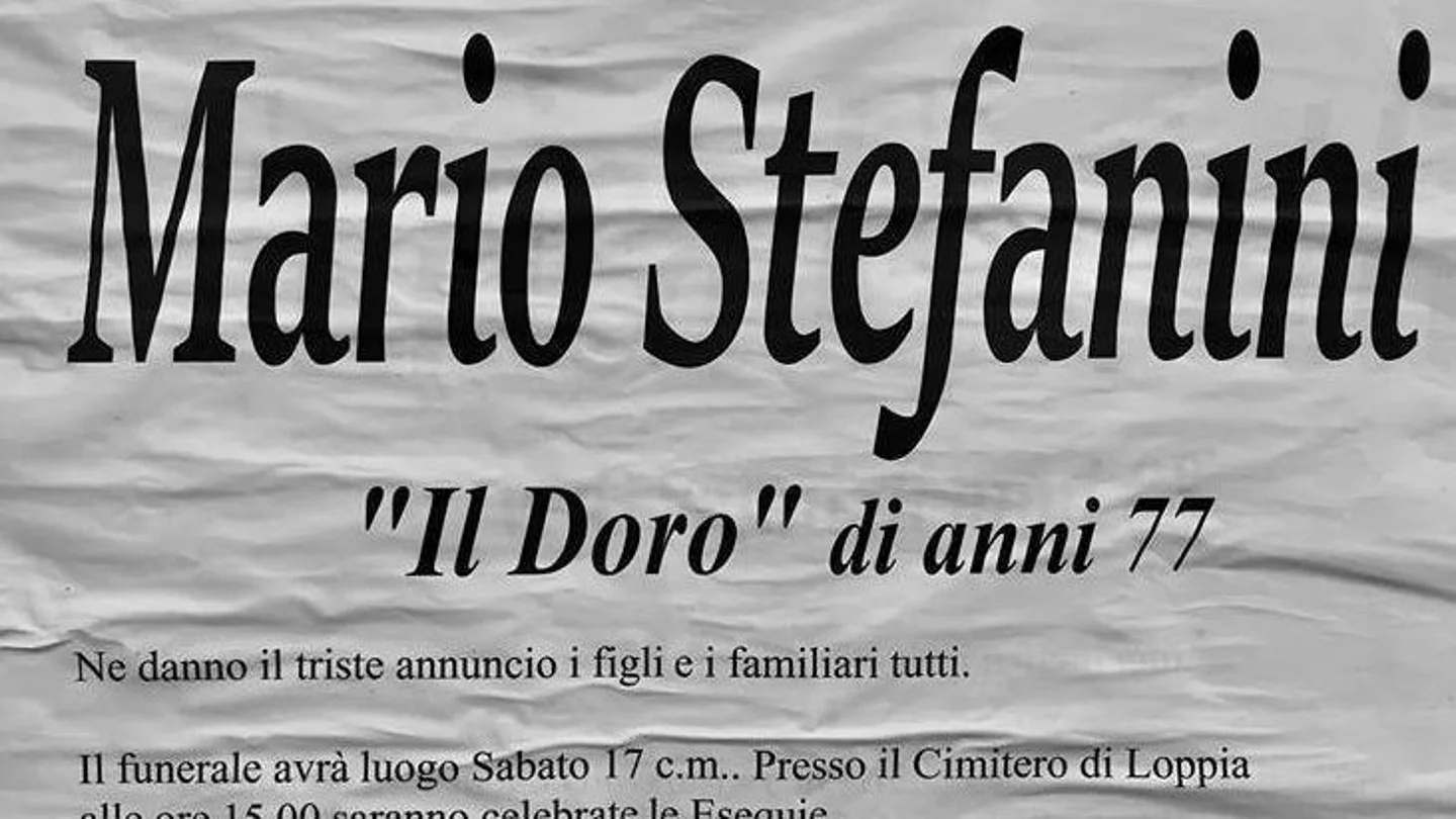 La esquela de Mario Stefanini La esquela de Mario Stefanini