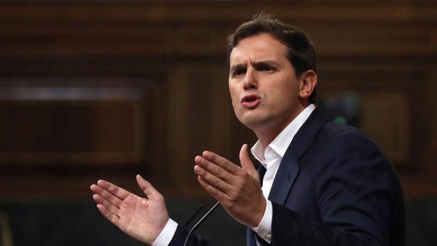 El l&iacute;der de Ciudadanos, Albert Rivera, en la sesi&oacute;n de control en el Congreso