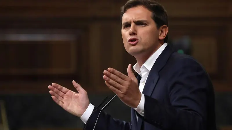 El líder de Ciudadanos, Albert Rivera, en la sesión de control en el Congreso