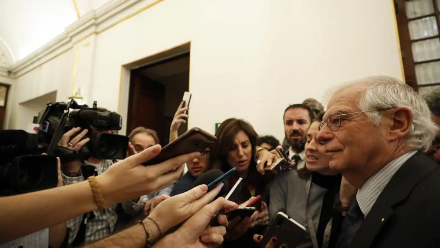 El ministro de Asuntos Exteriores, Josep Borrell, contesta a las preguntas de los periodistas El ministro de Asuntos Exteriores, Josep Borrell, contesta a las preguntas de los periodistas