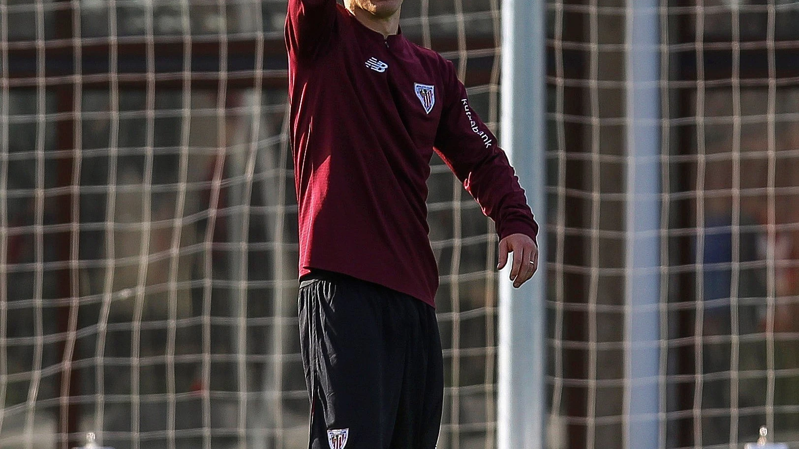 Muniain, durante un entrenamiento con el Athletic