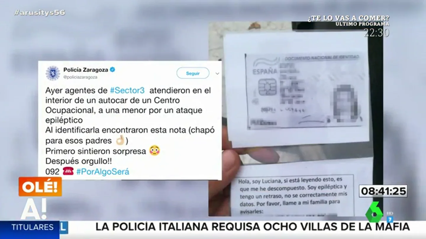 La ingeniosa nota de unos padres que ha salvado la vida de su hija tras sufrir un ataque en un autobús La ingeniosa nota de unos padres que ha salvado la vida de su hija tras sufrir un ataque en un autobús