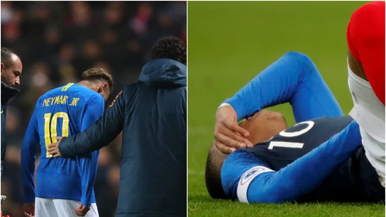 Neymar y Mbappé, lesionados en el parón de selecciones Neymar y Mbappé, lesionados en el parón de selecciones