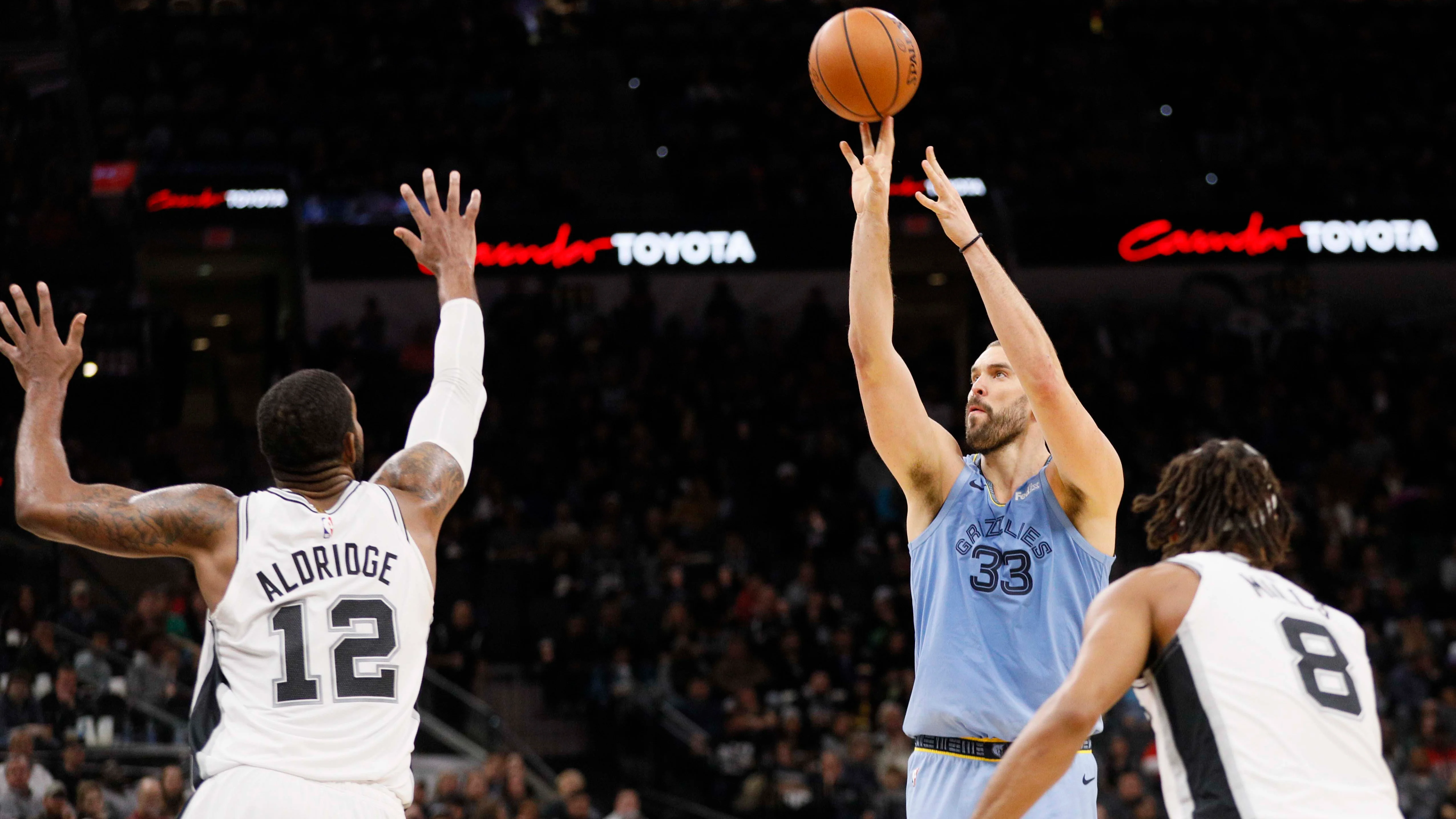 Marc Gasol, en acción ante los Spurs