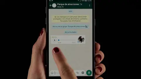 Imagen de archivo de un audio de WhatsApp Cómo recuperar audios eliminados de WhatsApp