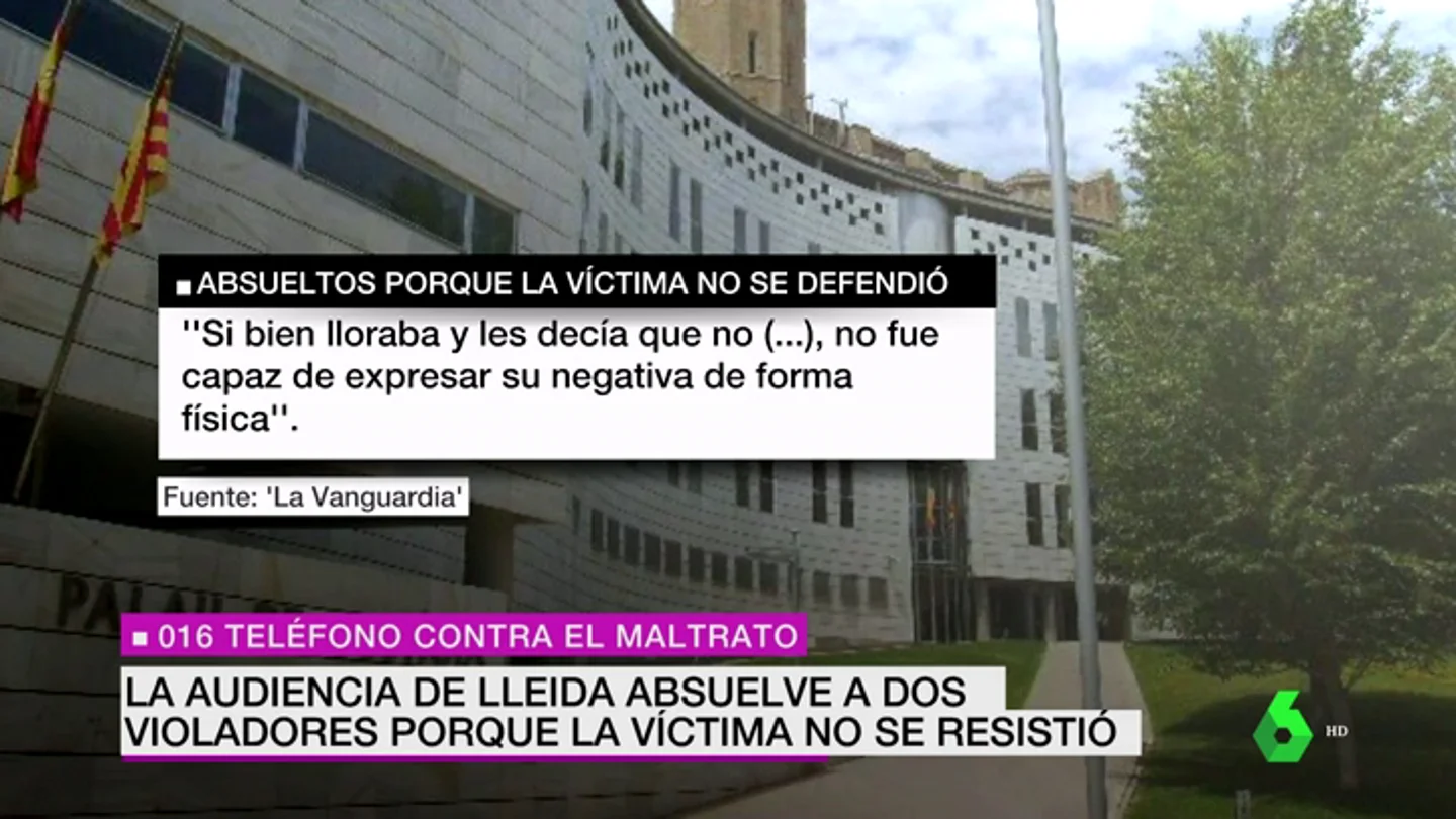Absuelven de violación a dos defendidos por un abogado de 'La Manada' porque la víctima "sólo dijo 'no" y no se resistió físicamente Absuelven de violación a dos defendidos por un abogado de 'La Manada' porque la víctima "sólo dijo 'no" y no se resistió físicamente