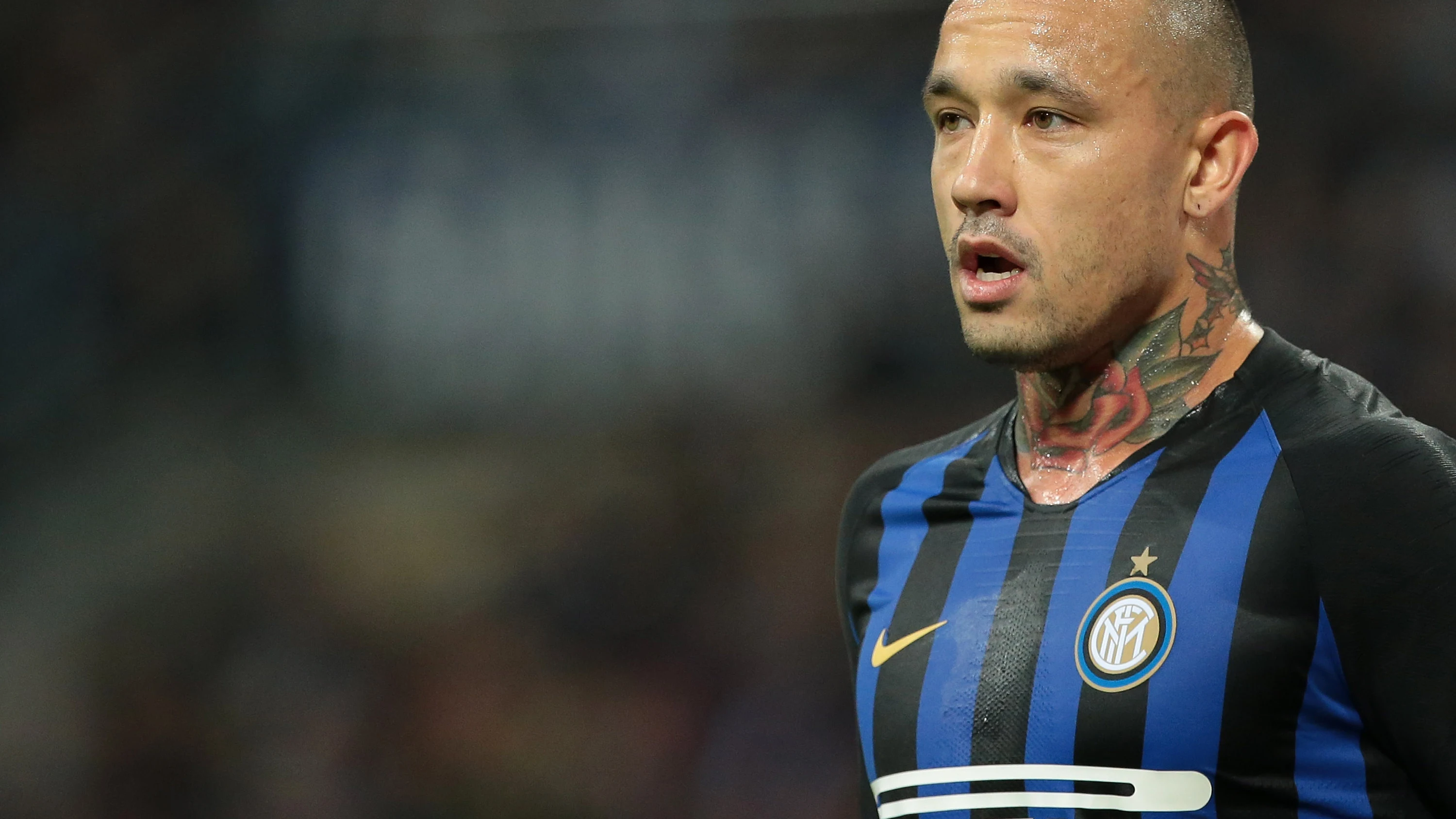 Nainggolan, durante un partido con el Inter