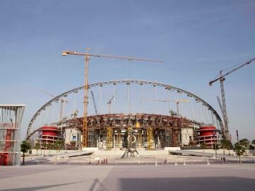 Momento de la construcción del Khalifa International Stadium para el Mundial de Qatar 2022 Momento de la construcción del Khalifa International Stadium para el Mundial de Qatar 2022