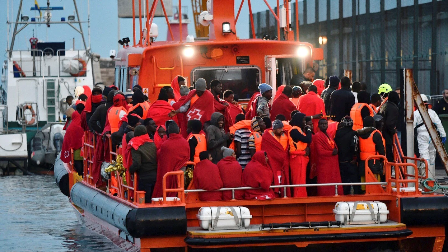 Migrantes rescatados en el mar de Alborán Migrantes rescatados en el mar de Alborán