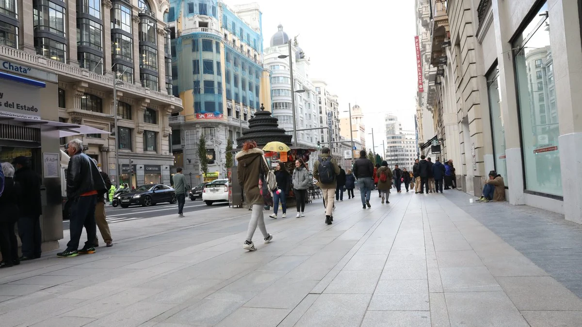 La Gran Vía de Madrid, semipeatonalizada