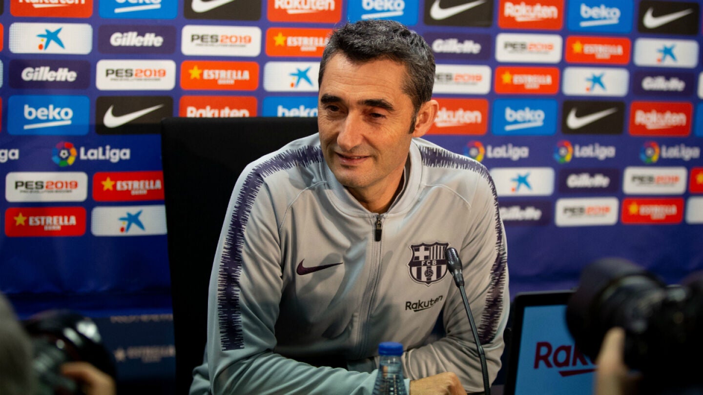 Ernesto Valverde, en rueda de prensa