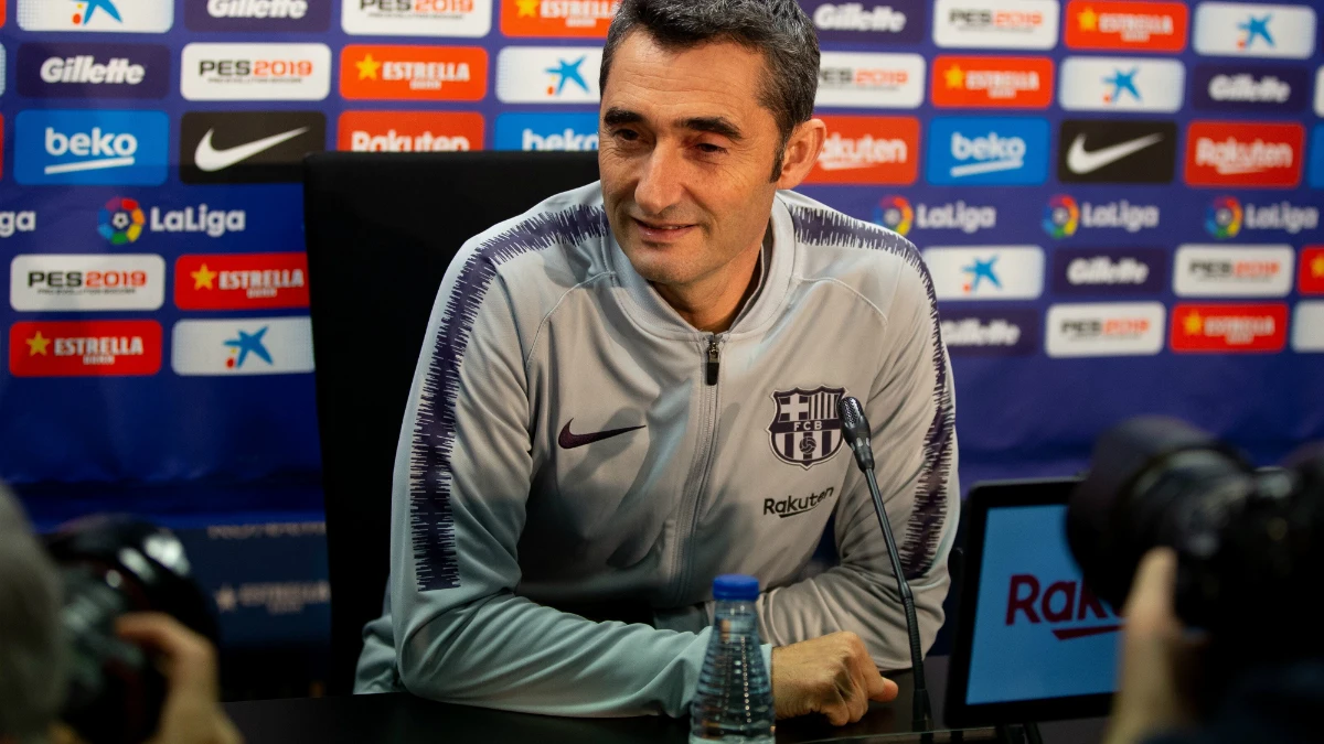 Ernesto Valverde, en rueda de prensa