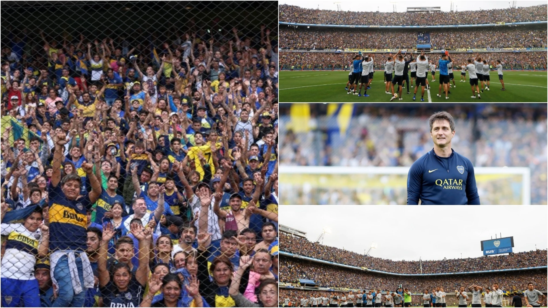 Los hinchas de Boca Juniors, en La Bombonera
