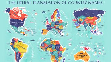 España es la "Tierra de muchos conejos": el mapa que explica el significado de los nombres de los países