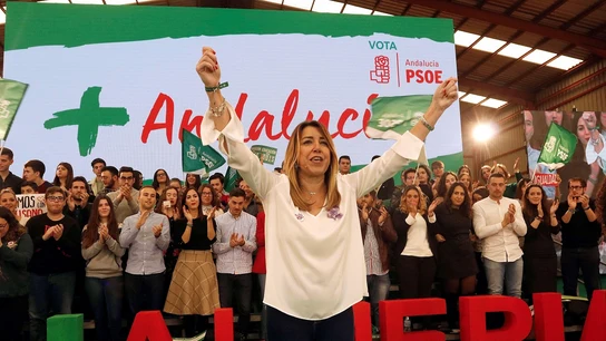 Susana Díaz durante un acto electoral Susana Díaz durante un acto electoral