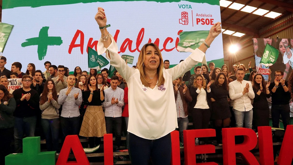 Susana Díaz durante un acto electoral