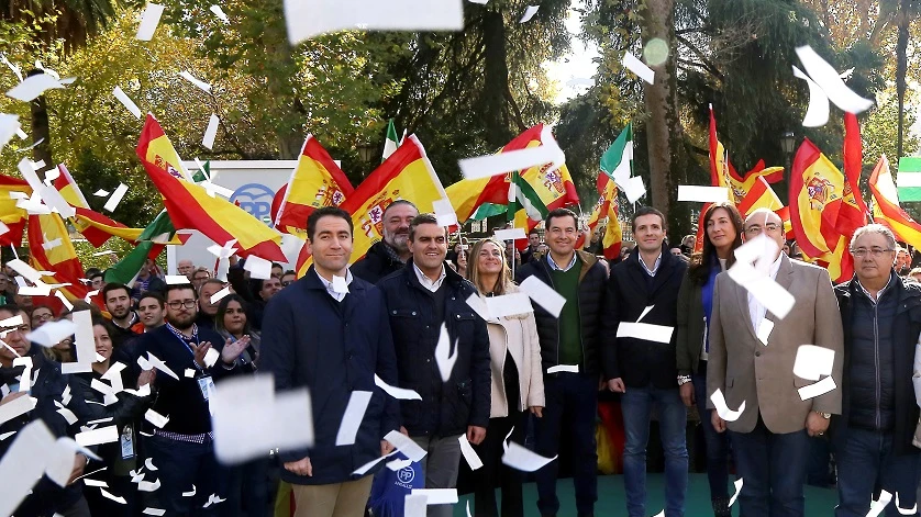 Pablo Casado durante un acto electoral en Granada