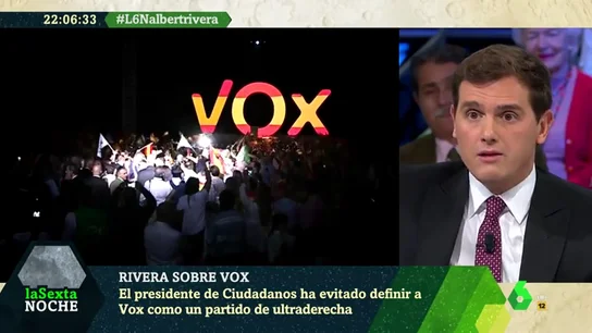 Rivera evita definir a VOX como ultraderecha: "Es conservador, nadie piensa que es de extrema izquierda" Rivera evita definir a VOX como ultraderecha: "Es conservador, nadie piensa que es de extrema izquierda"