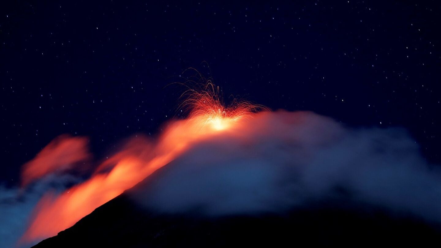 Imagen del volc&aacute;n de fuego de Guatemala