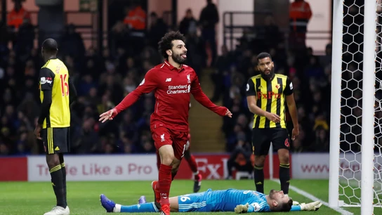 Salah celebra su gol contra el Watford Salah celebra su gol contra el Watford