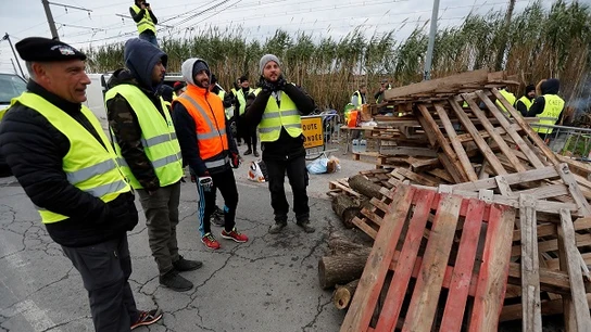 Frontera entre España y Francia bloqueada Frontera entre España y Francia bloqueada