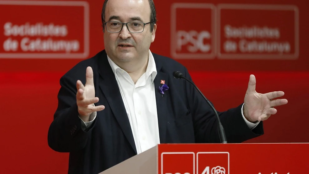 Miquel Iceta durante un acto del PSC