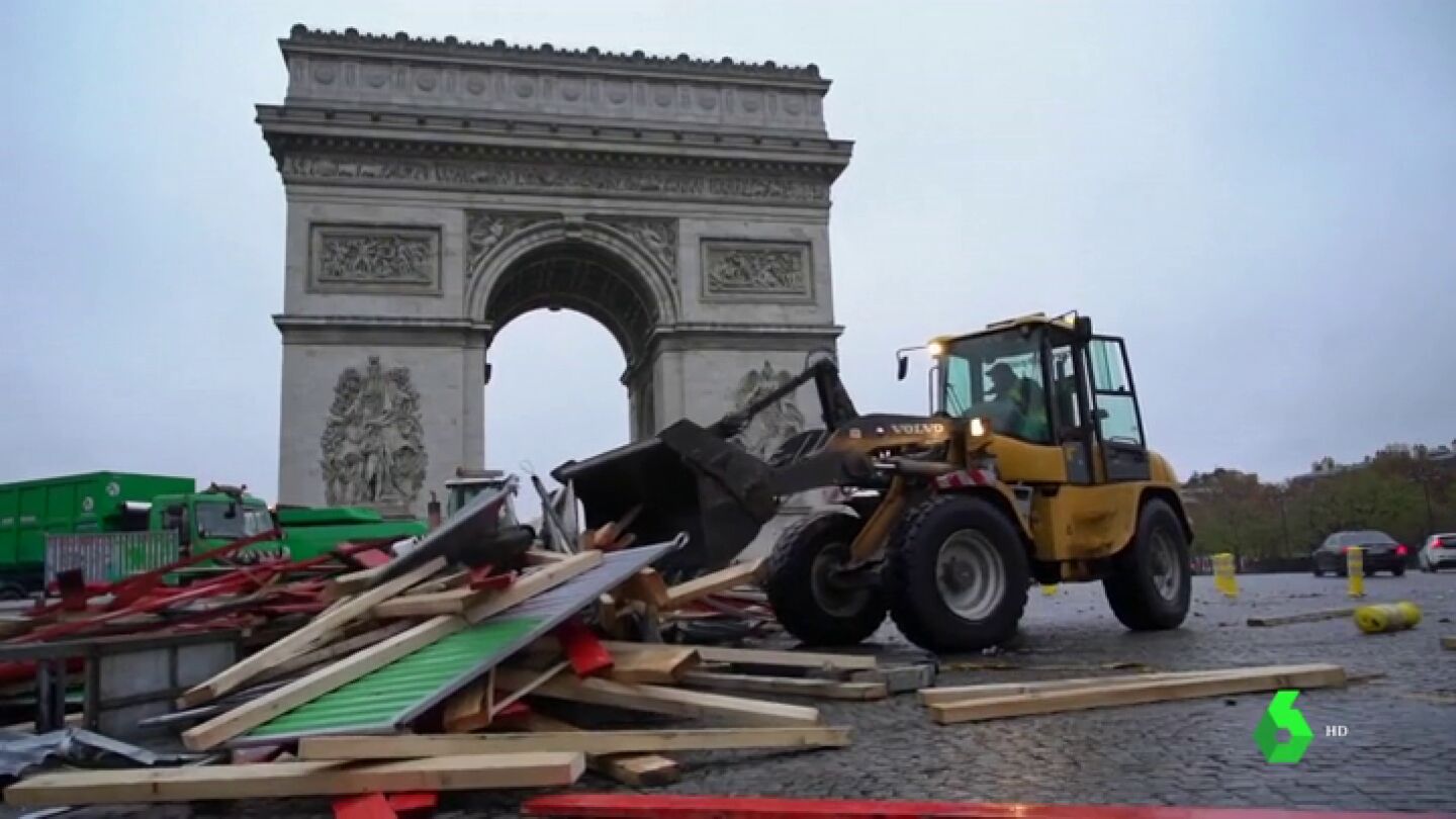 Par&iacute;s tras las protestas de los 'chalecos amarillos'