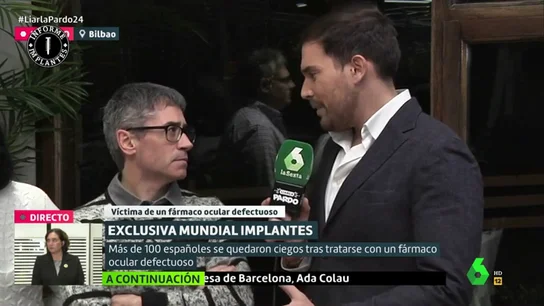 Mikel, afectado por un producto ocular defectuoso: "Los servicios de salud nos obligan a los afectados a recurrir a la justicia, ellos no buscan responsabilidades" Mikel, afectado por un producto ocular defectuoso: "Los servicios de salud nos obligan a los afectados a recurrir a la justicia, ellos no buscan responsabilidades"
