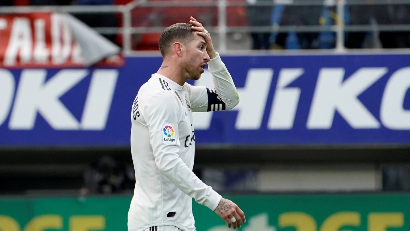 Sergio Ramos, durante el partido contra el Eibar Sergio Ramos, durante el partido contra el Eibar