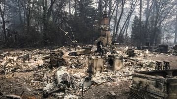 Estampa que dejan los incendios en California