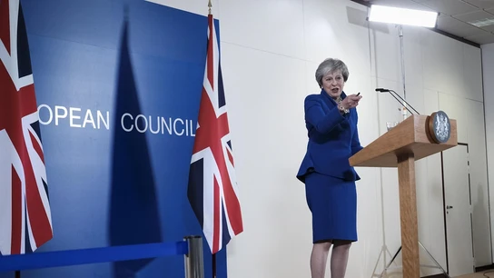 Theresa May ante los medios Theresa May ante los medios