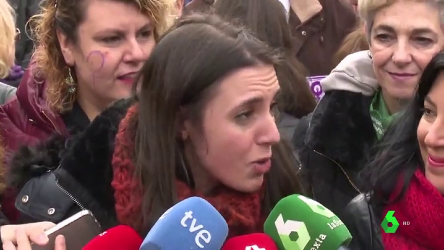 Irene Montero reaparece en un acto p&uacute;blico para condenar el machismo: "Que podamos vivir en una sociedad feminista y sin miedo a salir a la calle"