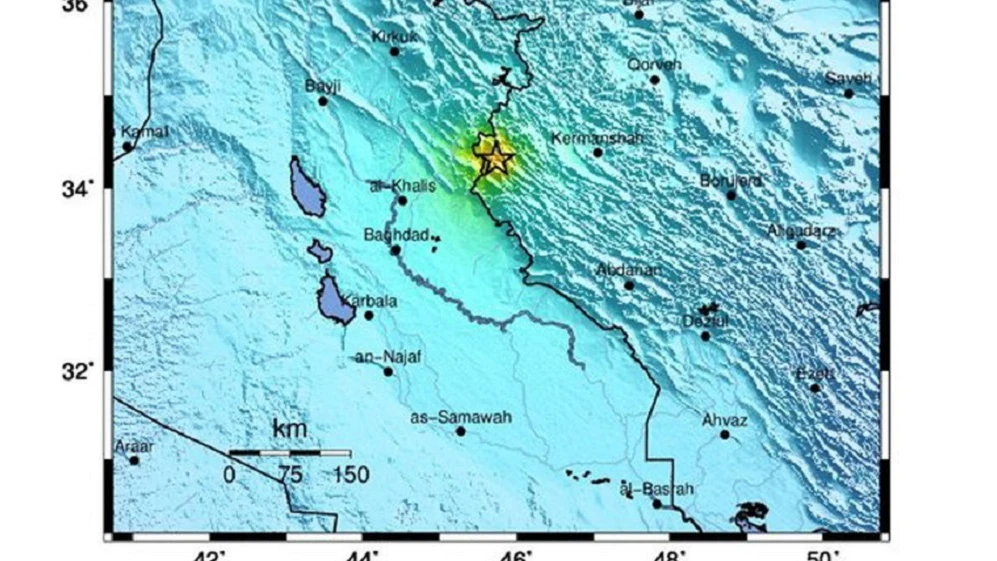 Imagen del terremoto en la frontera entre Irán e Irak