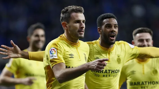 Stuani celebra uno de sus goles contra el Espanyol Stuani celebra uno de sus goles contra el Espanyol