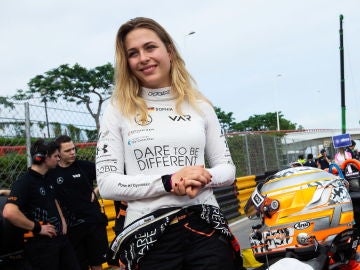Sophia Floersch antes de disputar el Gran Premio de Macao Sophia Floersch antes de disputar el Gran Premio de Macao
