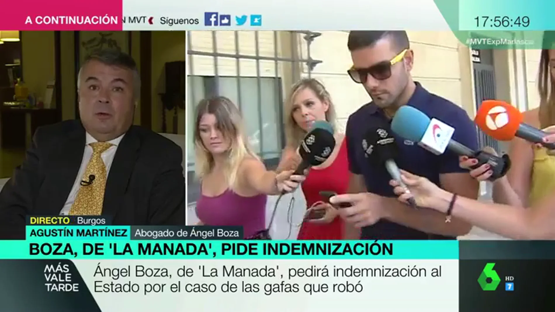 Agustín Martínez, abogado de 'La Manada': "Ángel Boza ha estado cuatro meses en prisión. El Estado debe responder por una mala actuación de la justicia"